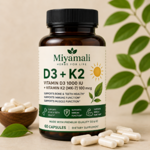Miyamali Vitamin D3 + K2 Capsules